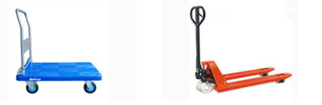 運輸貨物買平板手推車還是手動液壓搬運車？
